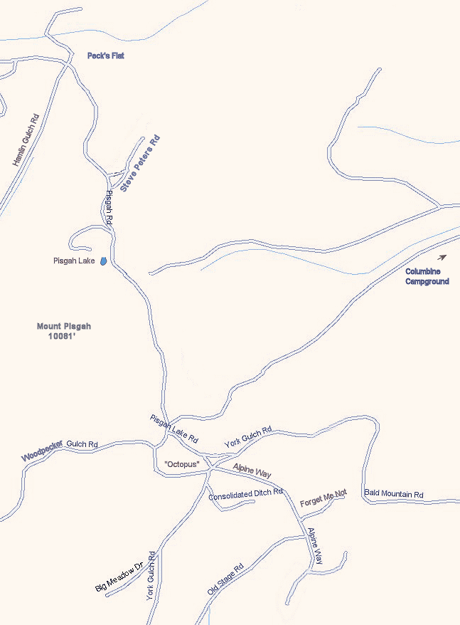Map of York Gulch